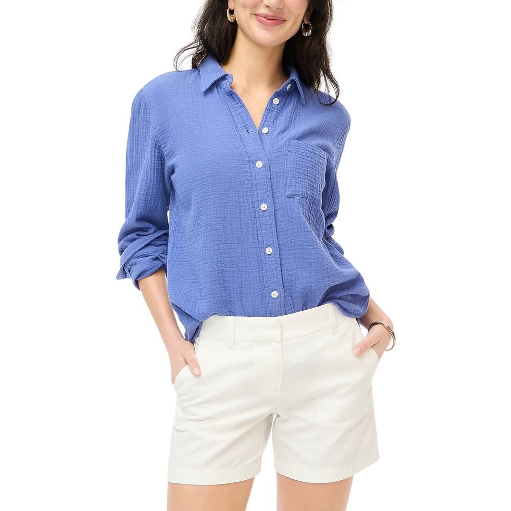 J.Crew White Chino Shorts Size 6 Classic Fit 5” Cotton Preppy